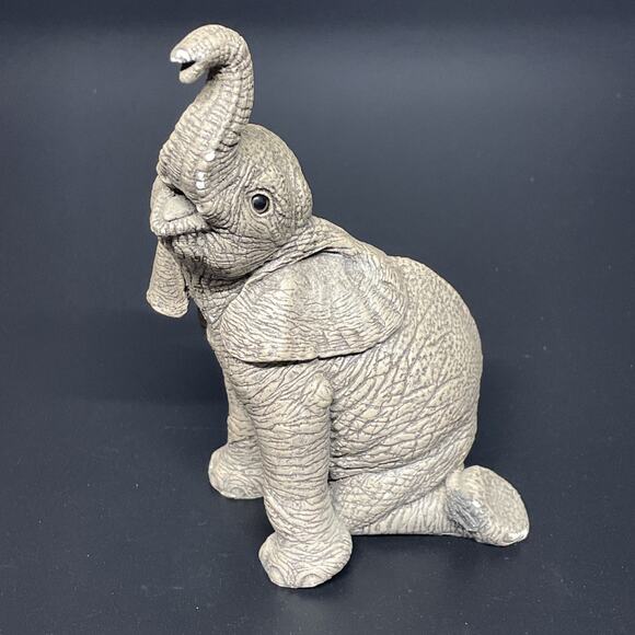 Martha Carey Other - The Herd Elephant Sculpture "Good" Martha Carey Figure #3128 Trunk Up Kneeling